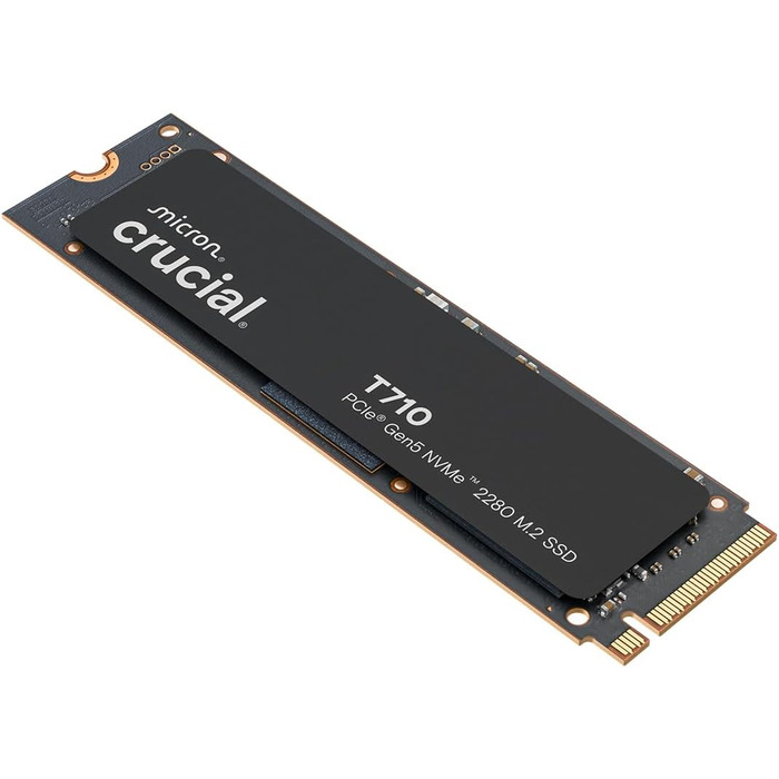 SSD Crucial M.2 NVMe PCIe 5.0 Gen5 x4 (4TB) - Внутрішній накопичувач для ноутбука та ПК, до 14900 МБ/с читання, 13700 МБ/с запису