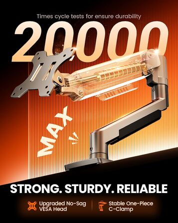 Кріплення для монітора ErGear: регульований кронштейн для моніторів 13-34 дюймів, підставка з кабельною організацією, VESA 75/100 мм, до 9 кг (срібний)