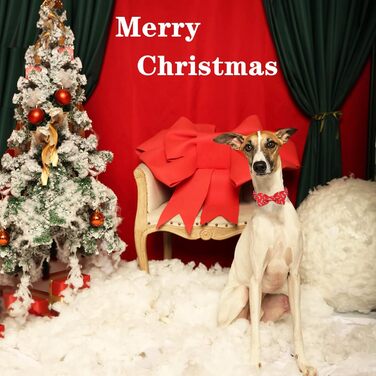 Нашийник для собак Unique Style з знімною метеликом, для маленьких, середніх та великих собак, регульований, XXS-XL (S (1 шт), Олень на Різдво)