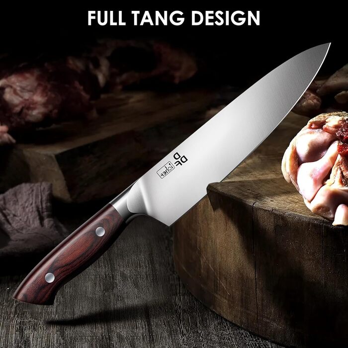 Набір кухонних ножів DDF iohEF 3 шт. з нержавіючої сталі - кухонний, сантоку, для чищення овочів