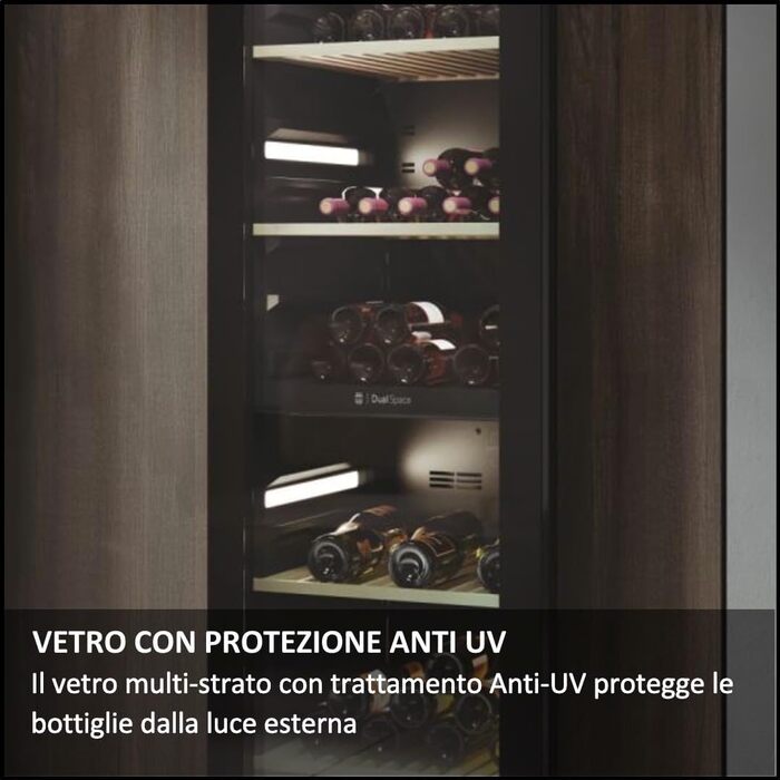 Haier 34 Bottle Wine Refrigerator - 1 Zone Wine Cooler with UV Glass Door, Wi-Fi & Touch Display