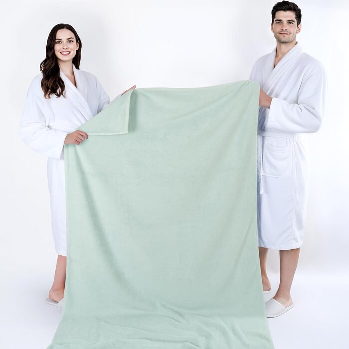 Набір рушників для ванної Cotton Paradise з 100% турецької бавовни, м'які та гігроскопічні, 6 предметів (2 великих рушники 40x80, 2 рушники для рук, 2 рукавника), колір шавлія/м'ята