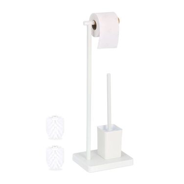 Relaxdays Toilet Set with 2 Replacement Brush Heads