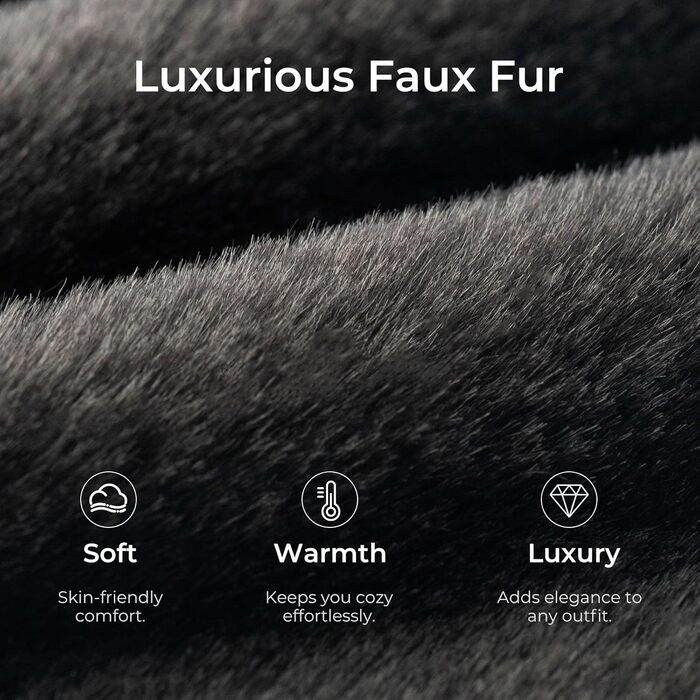 Жіночі плюшеві домашні тапочки Snug Leaves з штучним хутром та меморі-піною (38/39 EU, Чорний)