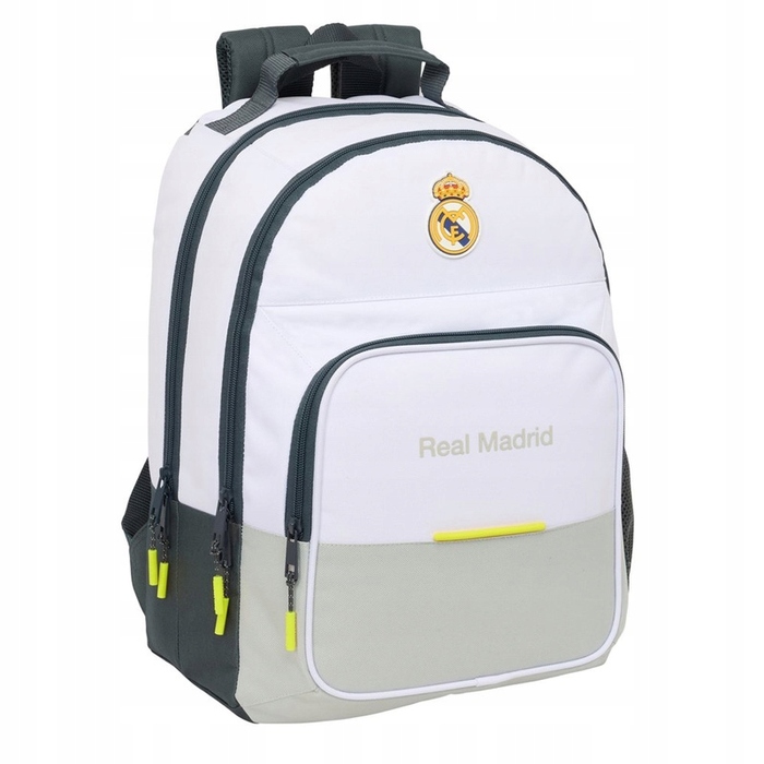 Шкільний багатокамерний рюкзак Real Madrid Safta, білий, 5 л