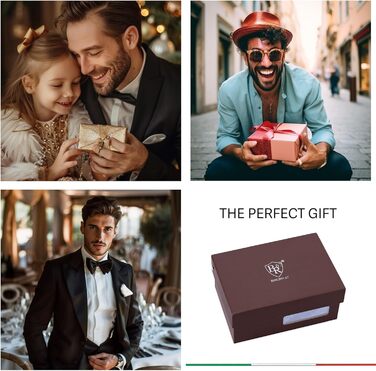 Елегантний подарунковий набір для чоловіків: краватка, кишеньковий хустинка, запонки, краваткова затискач, застібка для краватки. Ідеально для офісу, весілля, костюма та сорочки. Подарункова коробка для чоловіків | Чоловічий подарунковий набір (смугастий 