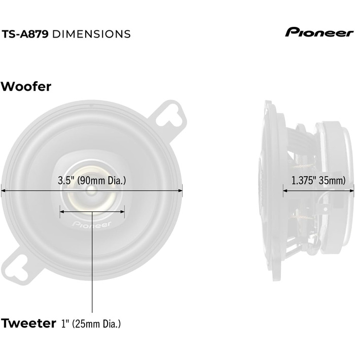 Автомобільна акустика Pioneer TS-A879, 3.5