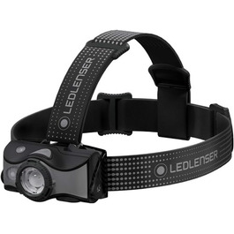 Налобний ліхтар Ledlenser MH7 LED, 600 люмен, акумуляторний, фокусування, до 60 годин роботи, червоне світло, 2xAA, чорний/сірий, для туризму