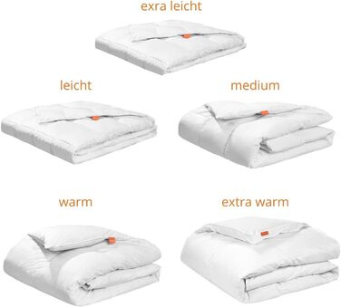 sleepling 194629 light summer down duvet, new white down (90%) and feathers (10%), Made in EU, Ökotex, Downpass, 135 x 200 cm, white 135 x 200 cm light