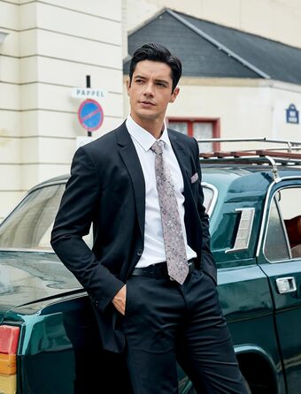 HISDERN Комплект краваток для чоловіків (3 шт.) Класичні краватки та нагрудні хустинки з шовку для весілля, свята. Розмір універсальний