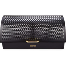Тoршн TOWER Brotkasten з нержавіючої сталі, чорний, універсальний розмір, T826090BLK