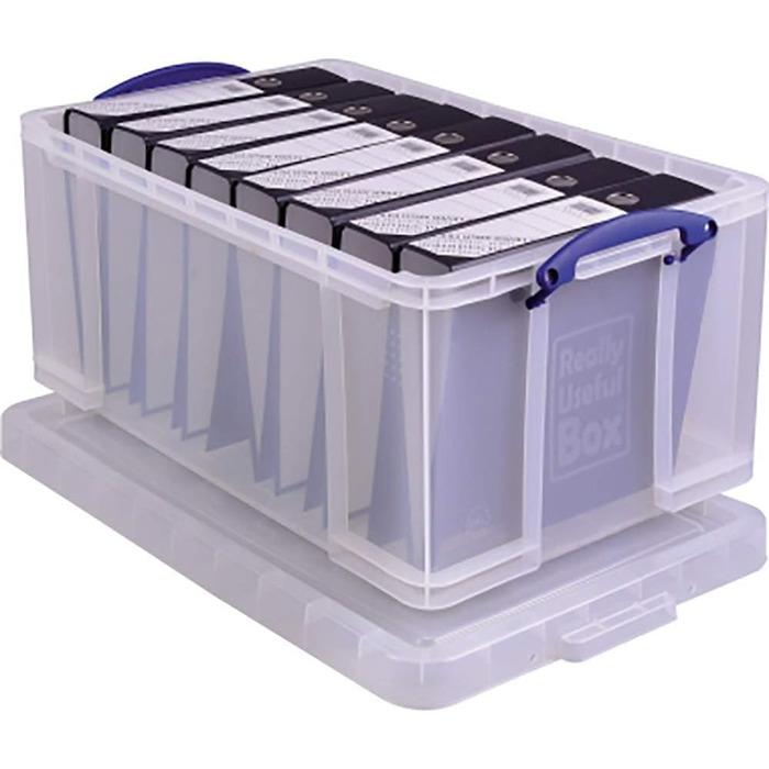 Really Useful Box 2-Pack, 64 Liter, for organizing and storage, 710 x 440 x 310 mm, transparent