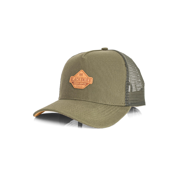 Кепка бейсболка Blackskies Essentials Trucker (Унісекс, зелено-коричнева) | Літо, вуличний стиль, кежуал