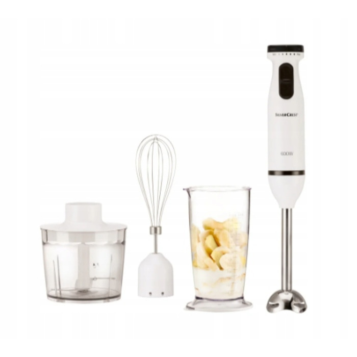 Занурювальний блендер SilverCrest SSMS 600 F6, 600 Вт, білий