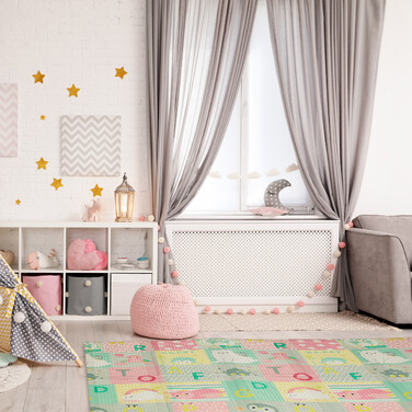 Relaxdays Foldable Play Mat with Animal Motifs