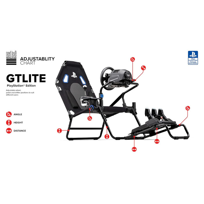 Next Level Racing F-GT Lite Складаний симулятор кокпіту (PlayStation Edition)