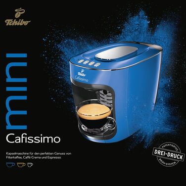 Кавова капсульна машина Tchibo Cafissimo mini для кави, еспресо, крема та чаю, синя