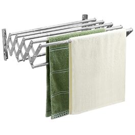 Сушарка для білизни настінна розкладна QWORK® 7 стержнів для балкону та пральні