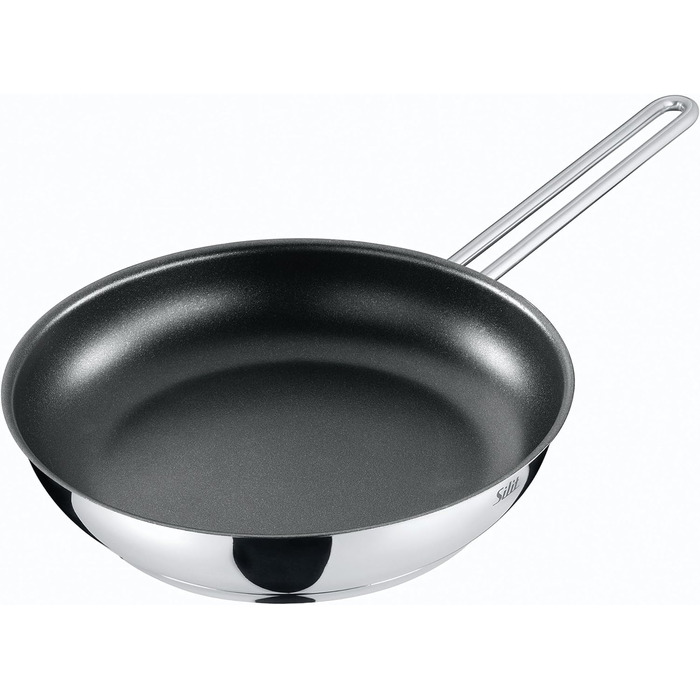 Silit Tuscany Cookware Set, induction-compatible, 10-piece, saucepan set with glass lid, induction saucepans, milk pot, steamer insert, frying pan, stainless steel, partially matte, induction cookware set, uncoated, single