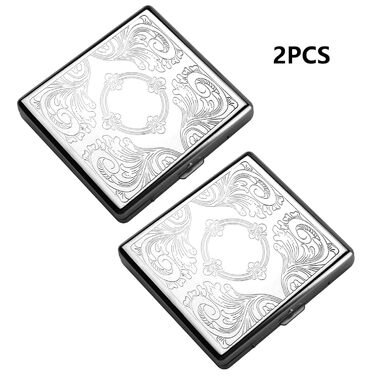 Алюмінієве тютюнопакувальник срібного кольору на 20 сигарет - 2 шт.