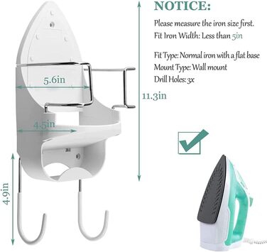 Кріплення для прасувальної дошки настінне, тримач для прасувальної дошки з гачком, настінний кріплення для прасувальної дошки, знімний тримач для прасувальної дошки