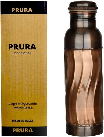 Copper Water Bottle with Diamond Cut, Leak-Proof, Ayurvedic Drinking Vessel, Copper Vessel for Sports, Gym, Outdoor, Yoga (Design 39)