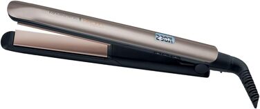 Випрямляч для волосся Remington S8540 Keratin з керамічним покриттям, LCD-дисплей, 10 температурних режимів, чорний, 110 мм
