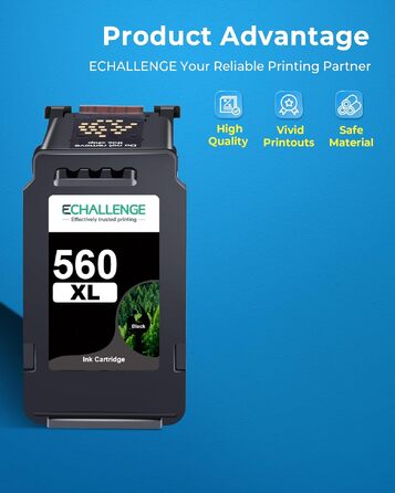 Комплект картриджів ECHALLENGE PG-560XL та CL-561XL для принтерів Canon Pixma TS5350, TS5351, TS5352, TS5353, TS7450, TS7451 (чорний, кольоровий, 2 шт)