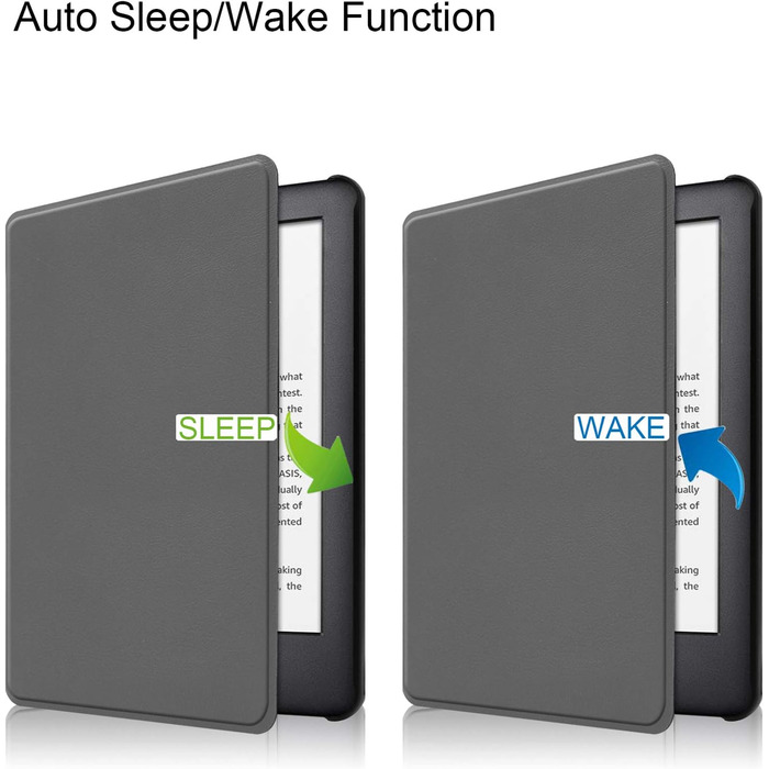 Чохол для Kindle 2019 (10 покоління) 6 дюймів: тонкий, з функцією підставки та авто-ввімкнення/вимкнення (сірий)