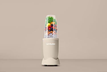 NutriBullet Pro 900, Electric Blender, Food Processor, Smoothie Blender, Multi-Function Blender, 900W Power, 900ml and 710ml Cups, Matte Sand, NB910MASN Matte Sand Packaging with Accessories
