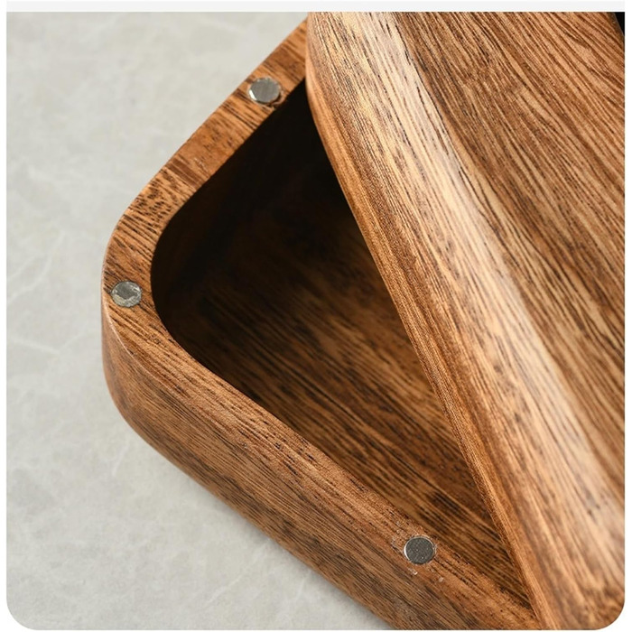 DIANXI Tissue Box Halter Walnut Bread Tissue Box, Solid Wood Living Room Desktop Paper Box, Solid Wood Napkin Box, Restaurant Tissue Box Tissue Dispenser Box