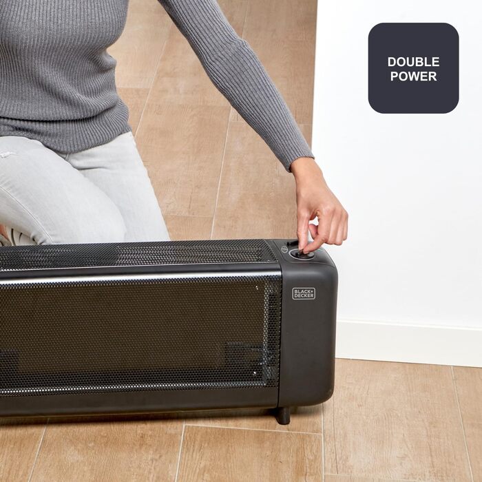 Радіатор масляний BLACK+DECKER BXRA2300E, 1500W, чорний, з мікрокерамікою