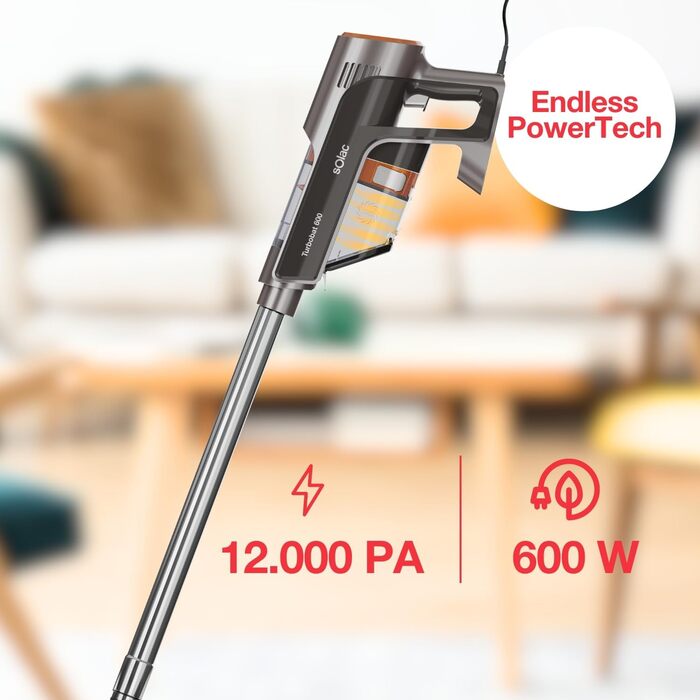 Електричний акумуляторний віник Solac Turbobat Digital Flex 29.6V AE2515 - металевий корпус, колір мідний