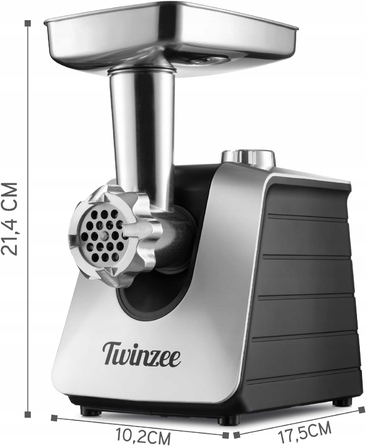 М'ясорубка Twinzee RY01D29C, чорна, 1500 Вт