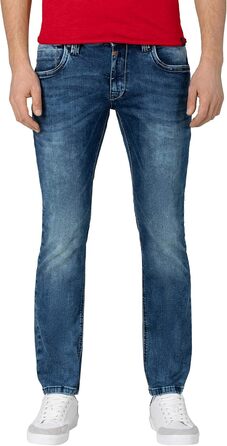 Чоловічі джинси Timezone Eduardotz Slim Fit, блакитні, W29-W40, Stretch 32W/34L (White Aged Wash 3201)