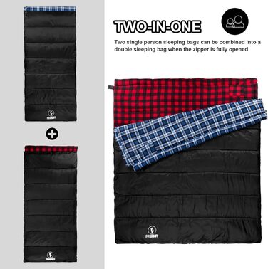 Спальний мішок фланелевий теплий 3-4 сезони XXL з бавовняним підкладкою для дорослих Outdoor для риболовлі, кемпінгу, походів, легкий для дому та вулиці, блакитний, 2lbs наповнювач