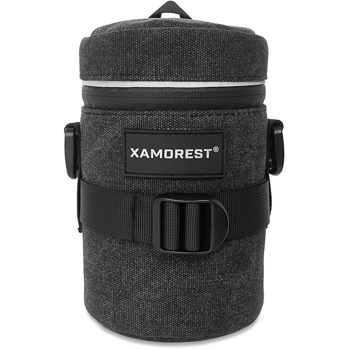 Чохол для об'єктива камери, чорний, з парусини, XL (10.5 x 18.5 см)