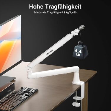 Кріплення для мікрофону Aokeo AK-55 – низькопрофільний тримач для HyperX, Elgato, Shure, Blue Yeti та інших мікрофонів