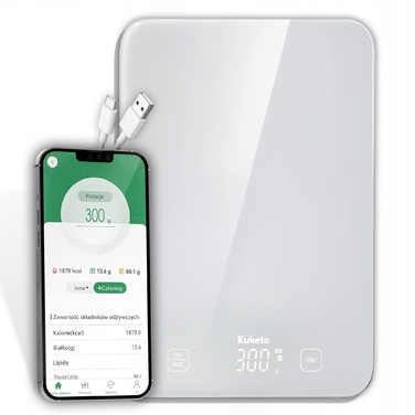 Кухонні ваги Kuketo Smart Bluetooth, білі, до 15 кг