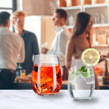 Relaxdays Set of 6 Decorative Drinking Glasses