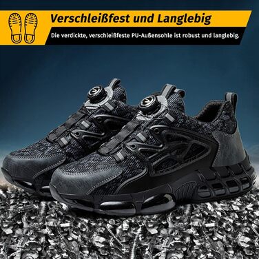 Черевики робочі чоловічі S3 Explorer 3.0. Легкі, спортивні, з поворотним замикачем. Захист від удару та проколу. Чорний.