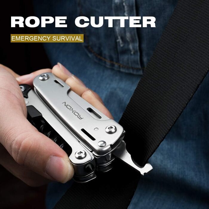 Roxon Storm 16-in-1 Multifunction Tool - Unisex Adult Silver Multitool - S801