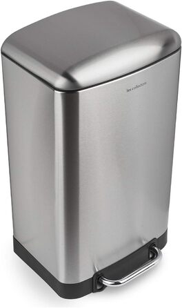 Відро для сміття Les Collecteurs Küchen N°712, 30 л, нержавіюча сталь, знімний внутрішній відро, дизайн, міцне, тихий закриття кришки