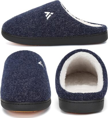 Тапочки домогосподарки Mishansha Herren для жінок, зимові, з піною пам'яті, антиковзаючі, розмір 36-49, темно-синій