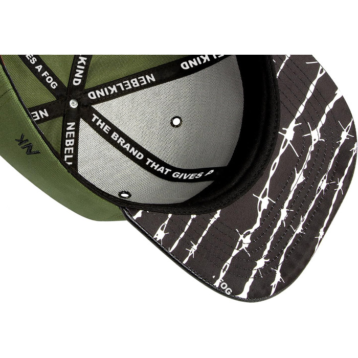 Кепка Nebelkind Snapback з прямим козирком (оливковий, унісекс)