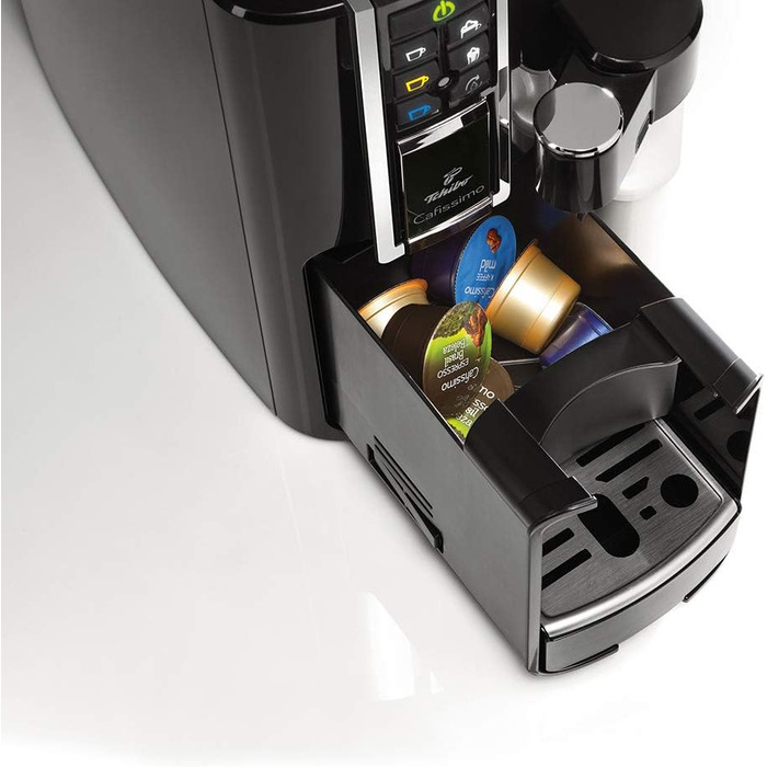 Tchibo Saeco Cafissimo Latte Capsule Machine (for coffee, espresso, Caffè Crema, Latte Macchiato, Cappuccino or tea), black