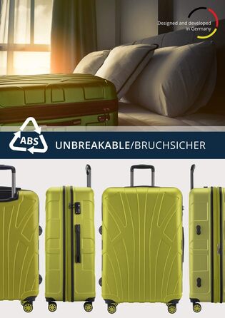 Чохол-валіза Suitline з жорстким корпусом, XL, 76 см, 96-110 літрів, ABS матовий, з TSA замком