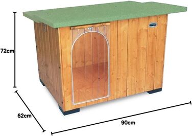 Будка для собак з масивного дерева, модель Italy (C - Setter 90x72xH62)
