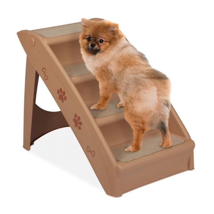 Relaxdays Dog Stairs, 4 Steps