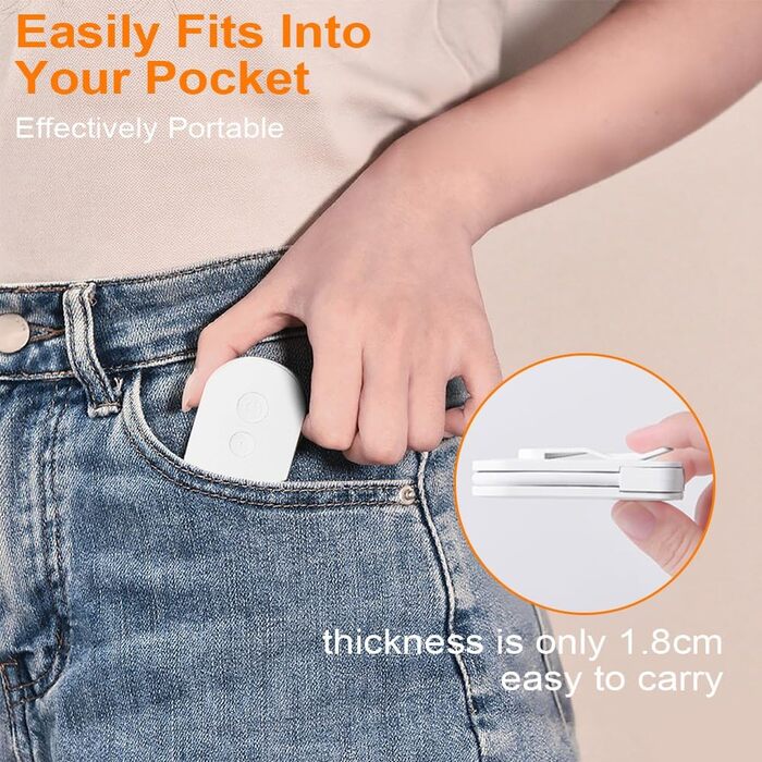 LED лампа для читання з кліпсою, USB перезаряджувана, 3 режими яскравості та колірної температури, гнучка на 360°, біла